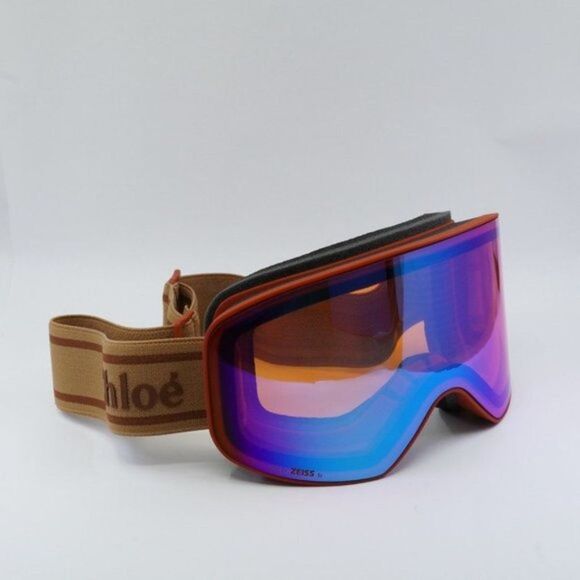 NEW CHLOé CH0072S 003 BROWN ORANGE SKI MASK SUNGLASSES - Picture 1 of 11